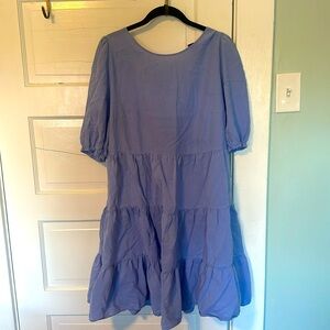 Hugo- Periwinkle dress. Small, but could fit a mediumm or large. Very flowy-